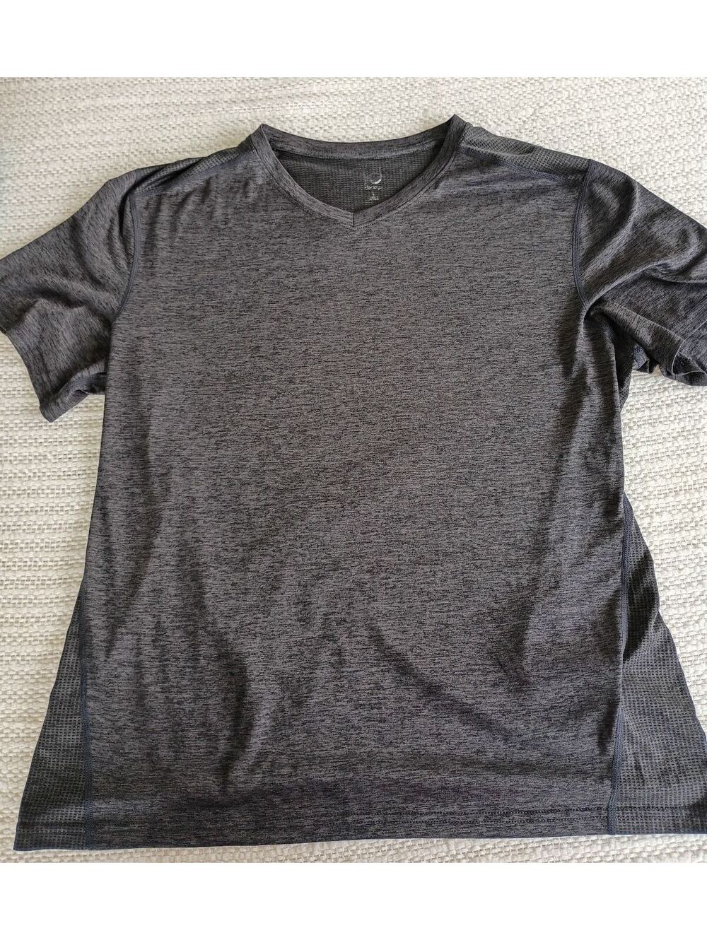 Men's Gray Short Sleeve Athletic Shirt Size L
